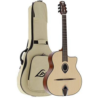 Lag GLA SL200 Swing Lag SL200 Gypsy Jazz Natural Akustik Gitar (Gigbag Dahil)